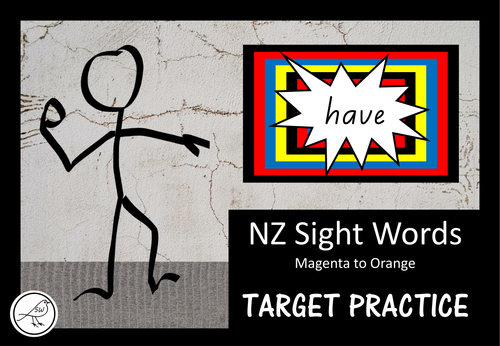 New Zealand Sight Words - Target Practice