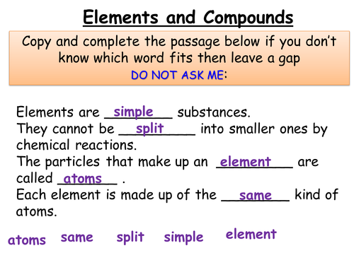 Year 8 Chemistry - Elements, Compounds, Atomic theory, Alkali metals + Halogens