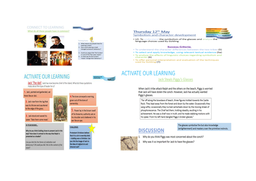 'Outstanding' lesson on Lord of the Flies