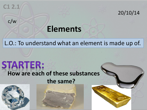 Activate 1:  C1:  2.1  Elements