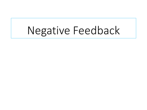 Negative feedback blood glucose and temperature