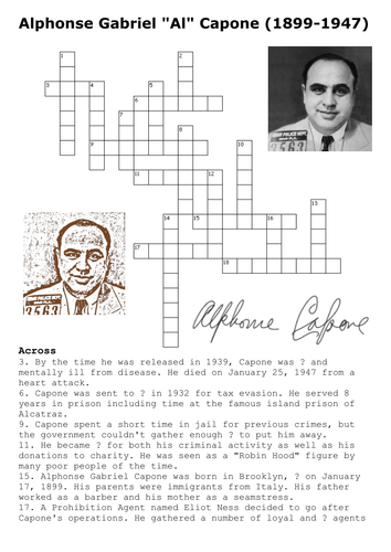 Al Capone Crossword