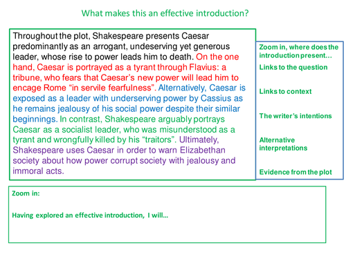 Structuring introductions - Julius Caesar