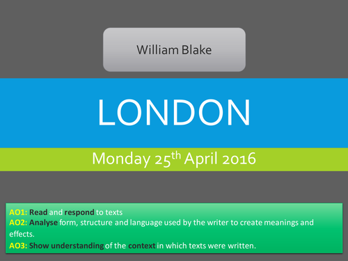 London - William Blake Lesson
