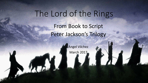 From book to script The Lord of the Rings