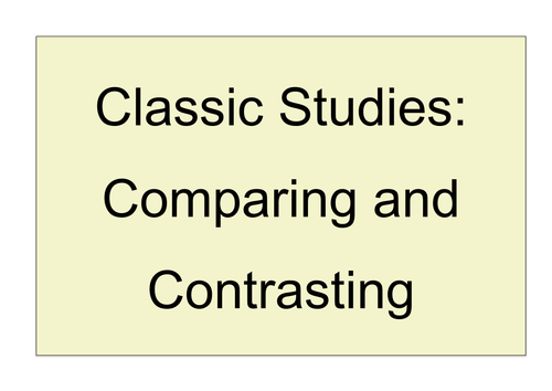 Comparing classic studies. Psychology. Edexcel. Paper Three. Psychological Skills.