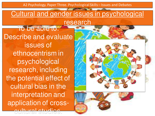 Ethnocentrism in psychology. Cultural and gender issues in
