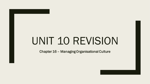 AQA A-Level Business - Unit 10 Managing Strategic Change Revision Quizzes