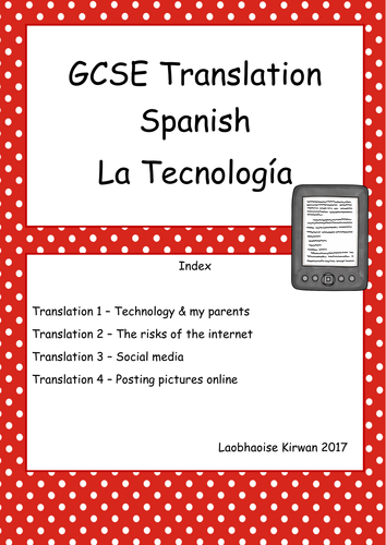 La Technología GCSE 9-1 Translation Booklet (AQA Higher Tier)
