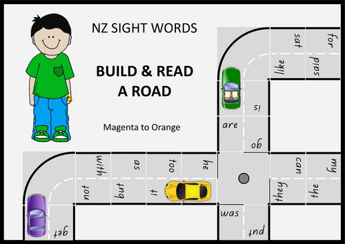 New Zealand Sight Words – Build and Read a Road