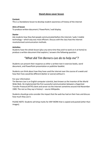 Simple cover lesson - TBL