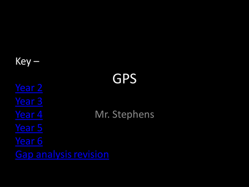 GPS Powerpoint - KS1 and KS2