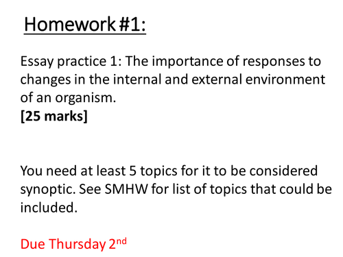 Alevel biology Topic 6 principles of homeostasis