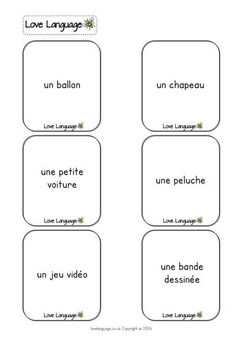 French Local Community - Buying things in a shop - vocabulary cards