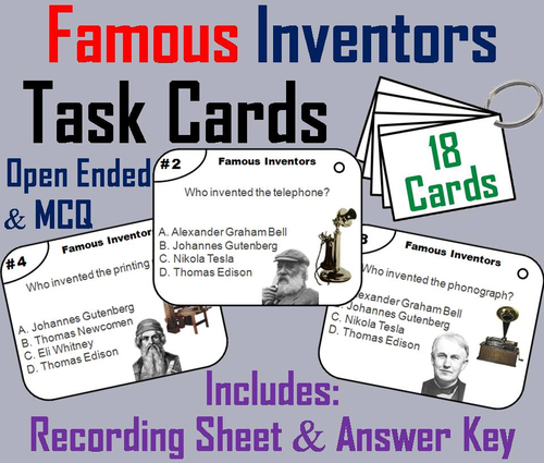 Famous Inventors Task Cards