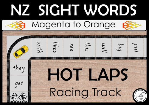 New Zealand Sight Words – Hot Laps Racing Track