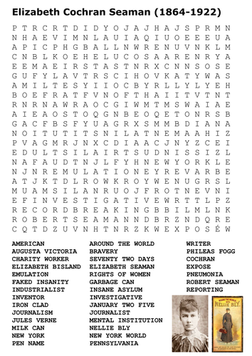 Nellie Bly Word Search