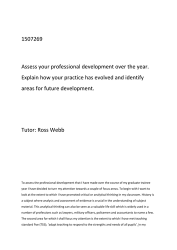 Pgce weekly reflections picture