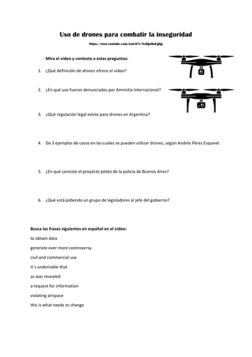 Spanish: Use of drones as a security measure