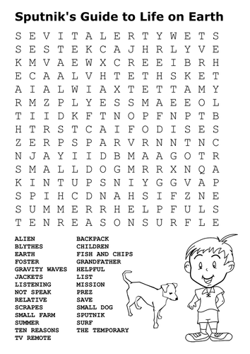 Sputnik's Guide to Life on Earth Word Search