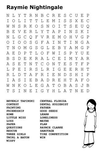 Raymie Nightingale Word Search