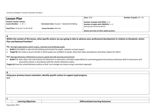 Basketball Lesson Plans
