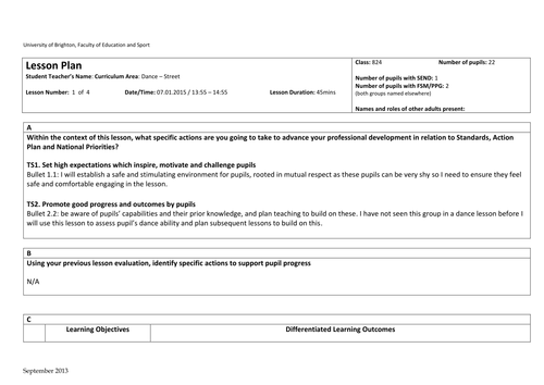 Street Dance Lesson Plans and Resources