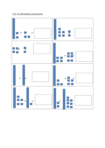 adding diennes together la year 1 teaching resources