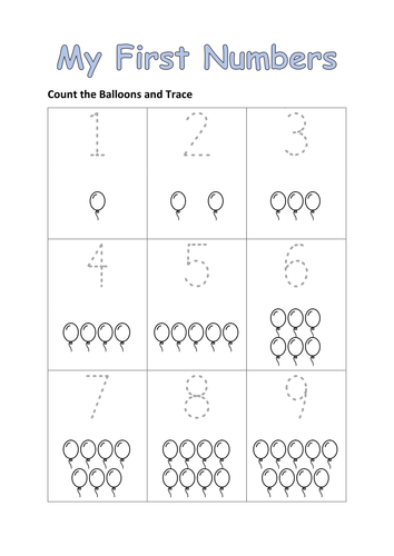 My First Numbers - Count and Trace | Teaching Resources