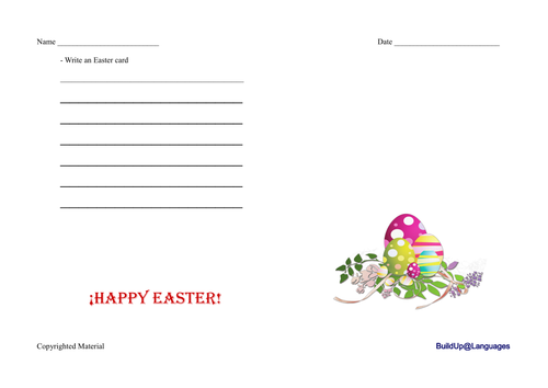Happy Easter -write a card