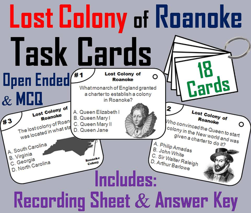 The Lost Colony of Roanoke Task Cards