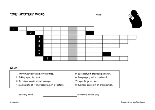 Suffix word work ive teaching resources