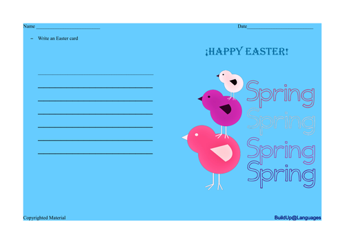 Easter -write a card