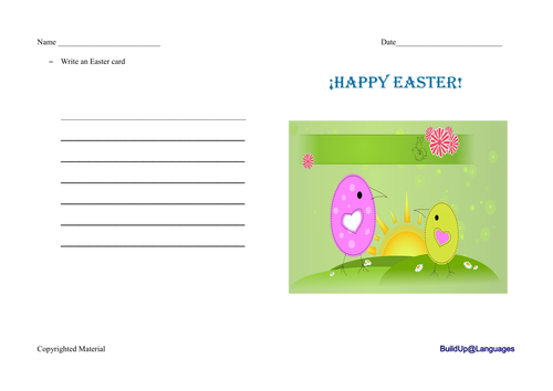 Easter -write a card