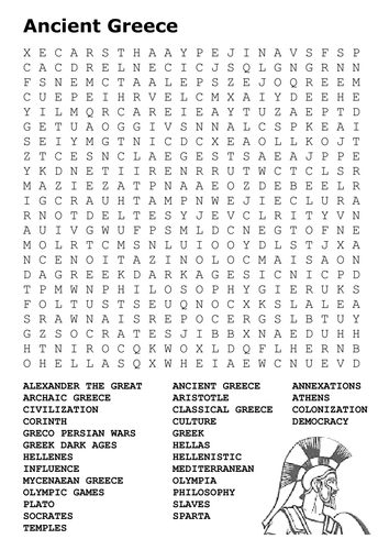ancient greece word search by sfy773 teaching resources