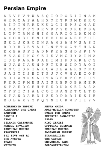 Persian Empire Word Search