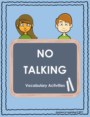 No Talking Vocabulary Activities