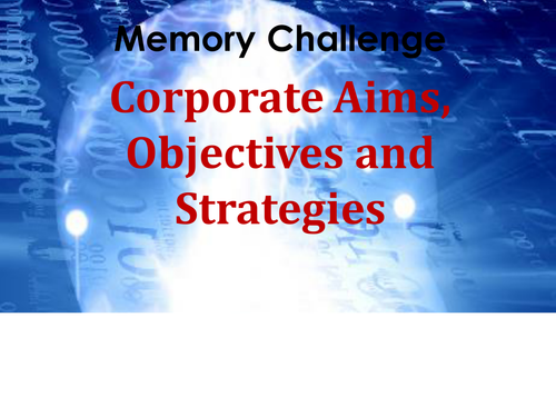 Corporate Objectives