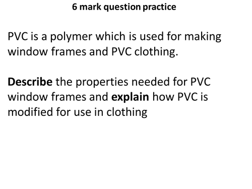 Science extended writing- polymerisation