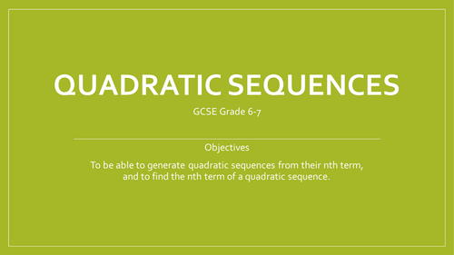 Finding the nth term of a Quadratic sequence