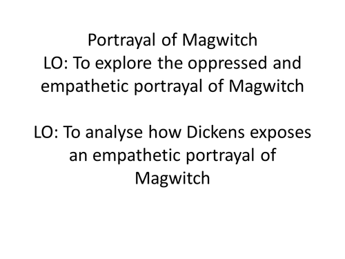 Analysing the portrayal of Magwitch