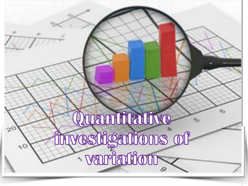 AQA AS - Quantitative measures of variation
