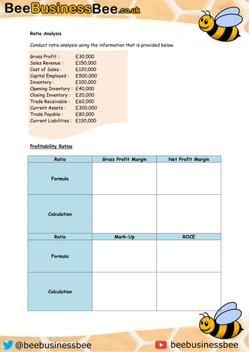 Ratio Analysis Worksheet
