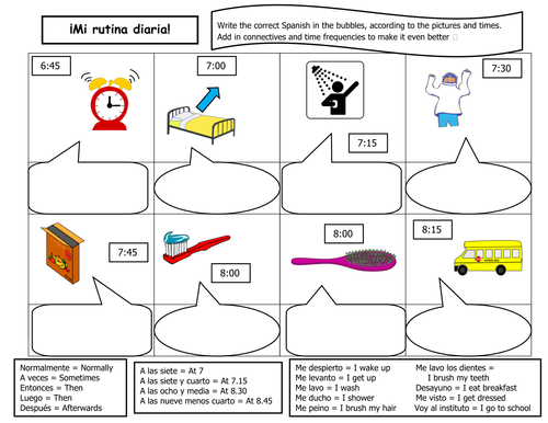 MIRA 2 Rutina Diaria - Spanish Year 9