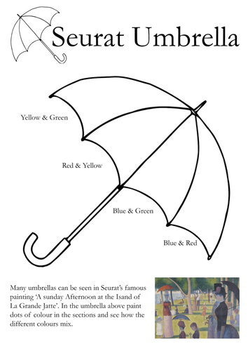 Seurat Pointillism Umbrella