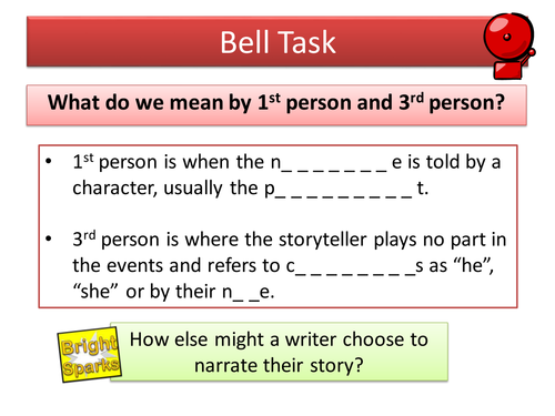 'Outstanding' Mystery box - story writing lesson