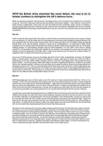 KS3 WAR SCHEME OF WORK - INTRODUCTION AND NON-FICTION