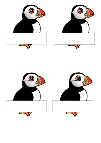 Puffin peg labels