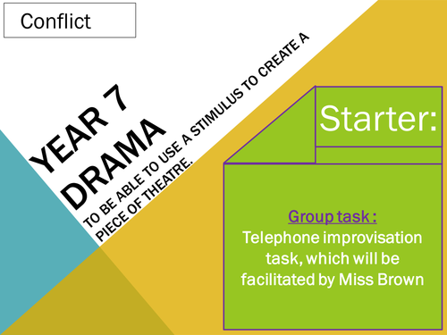 Lesson title: Conflict