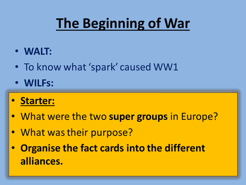 Start of WW1 - Franz Ferdinand